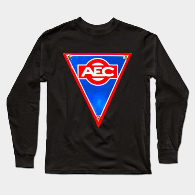 Vintage AEC commercial vehicle grille badge Long Sleeve T-Shirt by soitwouldseem